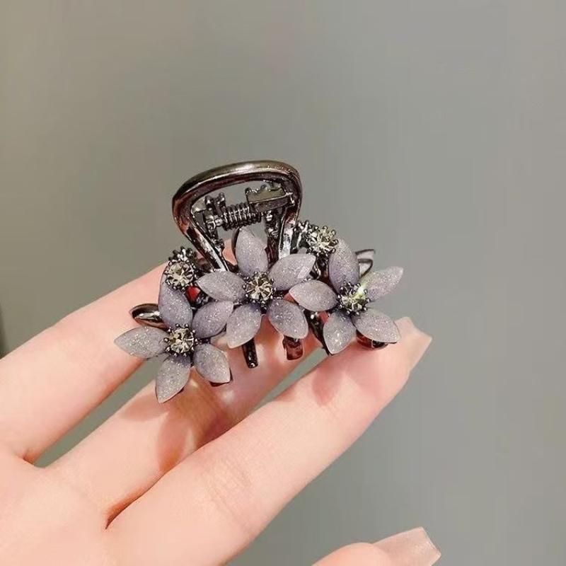 Elegante Pinza para el Pelo de Flor de Moda Exquisitas Pinzas Pequeñas de Tiburón Horquilla para Niñas Accesorios para el Cabello de Temperamento Simple