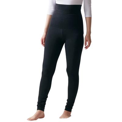 Belle Maison Warme Baumwollmischung Leggings mit Bauch Größe M Damen Wärmer, Hotcot, Schwarz,