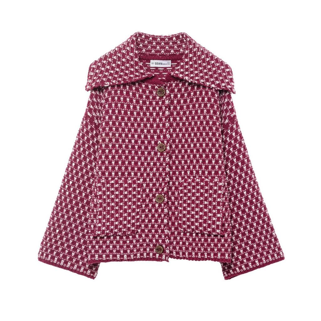 European American Style Women's Fashion Casual Loose Versatile Knit Cardigan Coat
