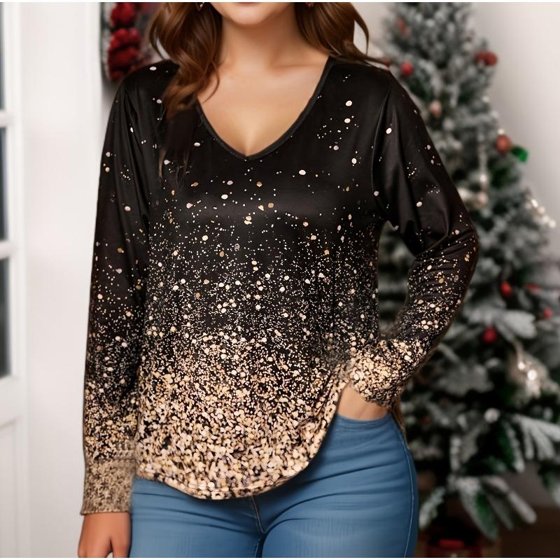 

Футболки с градиентным цветочным 3D-принтом, осенняя женская уличная одежда, футболка с длинным рукавом, туника оверсайз, топы Y2K, футболки, женская одежда S чёрный