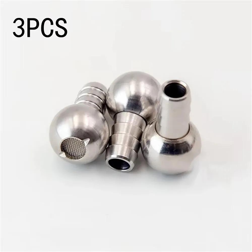 1/2/3/5Pcs Stainless Steel Foam Pot Filter Sprayer Reusable Cleaning Weighted Straw Filter Ball Hose Attachment
