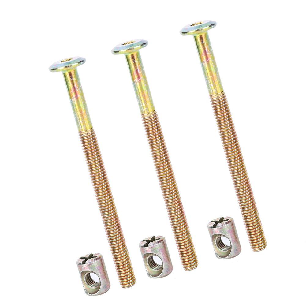 10pcs Spare Parts Barrel Bolt Nuts Zinc Plated Crib Screws  Beds Headboards Cots