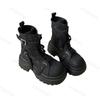 Fashion Women Fashion Boots 2025 Autumn Winter New Belt Buckle Height Increase Motorcycle Boots Comfortable Luxury Non Slip Short Boots
