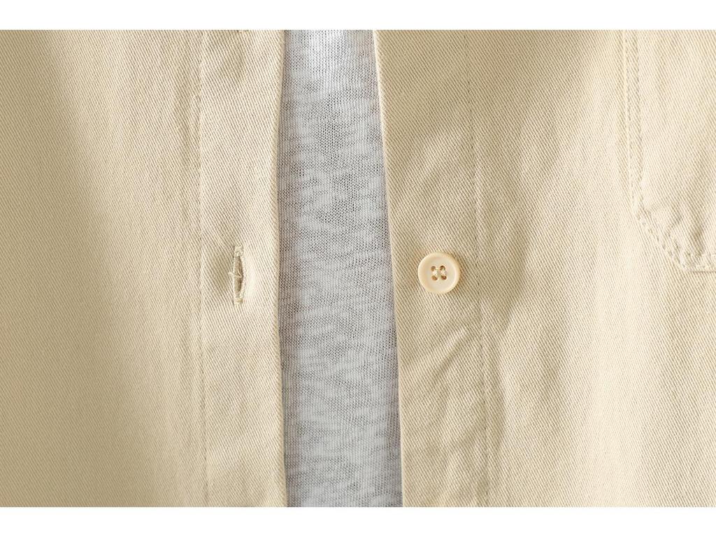 Women's Artistic Brushed Cotton Long-Sleeve Shirt, Autumn 2025 New Arrival, Loose Casual Mid-Length Top