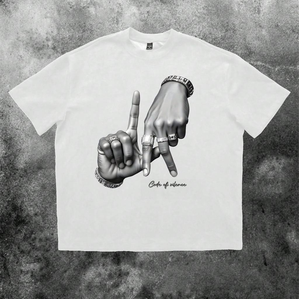 Printed Letters Loose Hip-hop Short-sleeved Men and Women T-