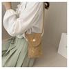 Colorful Woven Crossbody Straw Bag: Cute Cotton Rope Design, Perfect for Cell Phones - A Stylish Single Shoulder Bag for Women