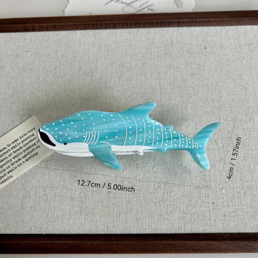 New Ocean Series Acetate Hair Clips Featuring Dolphins Whales And Jellyfish Large Hair Additions for The Back of The Head
