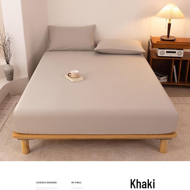 2025 Washed Flannel Solid Color Fitted Sheet: Non-Slip All-Inclusive Mattress Protector Bedspread
