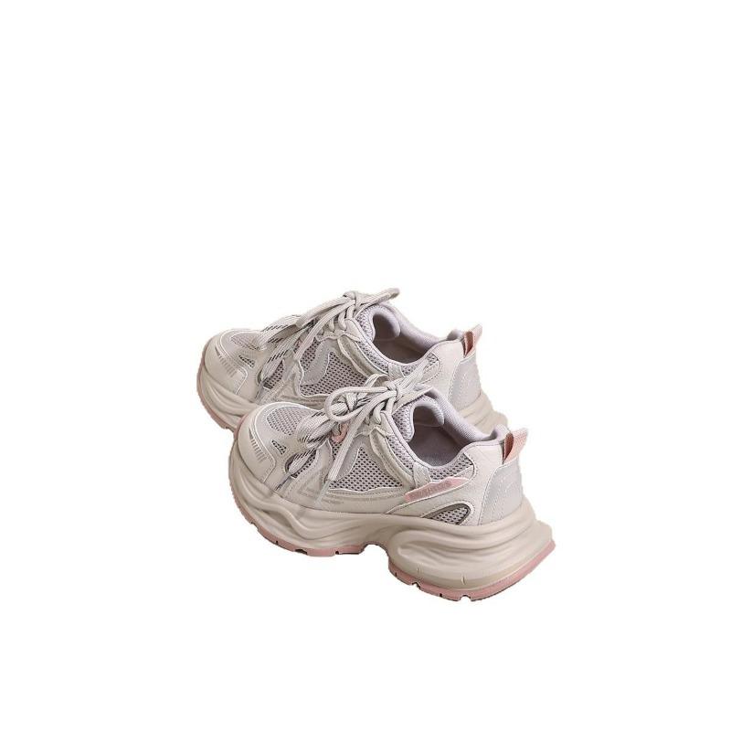 Platform Dad Shoes Women's Spring New Breathable Versatile Sports and Leisure Student Running Shoes Women