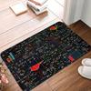 Science Theme Door Mat E=mc² Scientific Elements Non-slip Entrance Rug for Home Decor Living Room Bedroom Nerds Collection