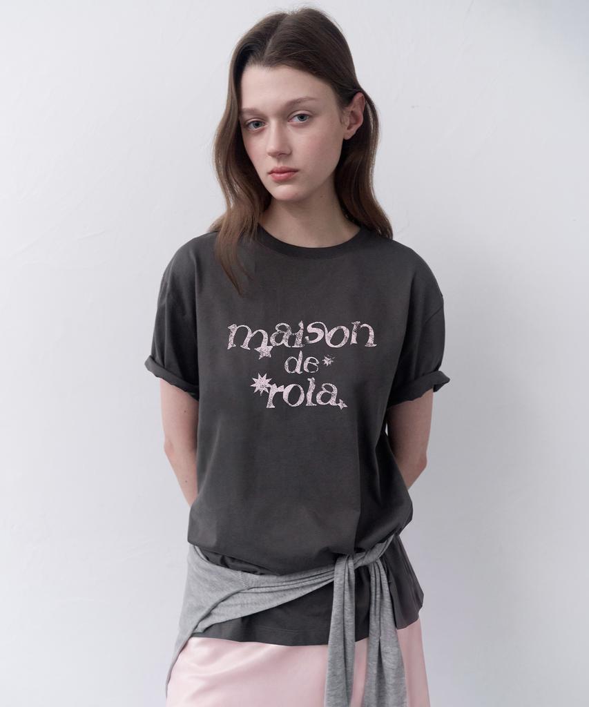 ROLAROLA Maison De Rola Oversized T-Shirt Charcoal