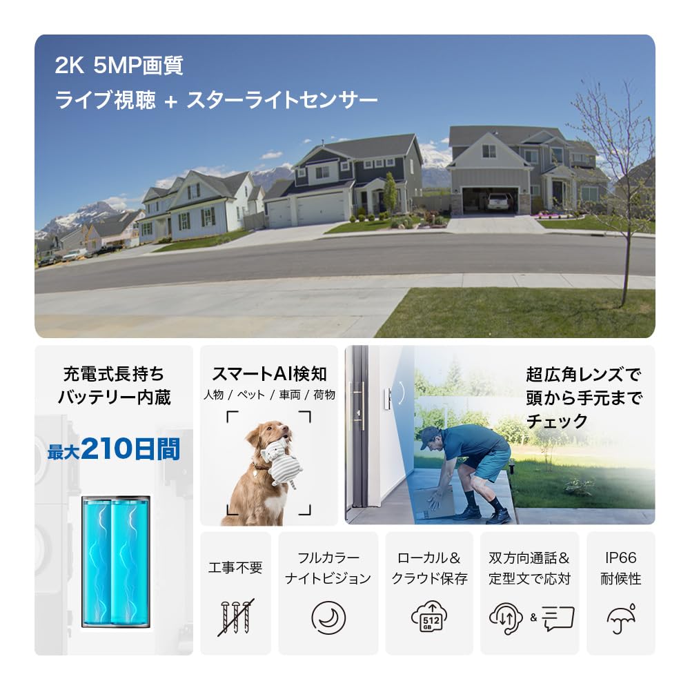 Tapo Smart Smartphone Video Intercom with 2K 5MP Wireless AI Full Tapo D235 Doorphone, Doorbell, Camera, Detection, Color, 180° Ultra-Wide Angle,