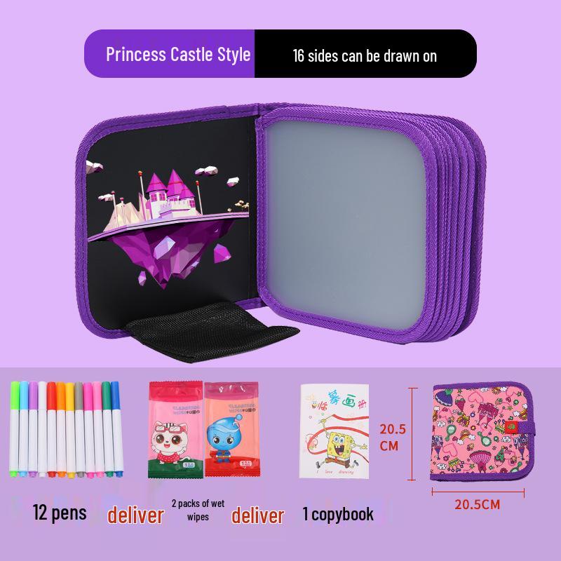 Portable Children's Drawing and Coloring Board - Reusable, Erasable, and Compact Toy for Kids