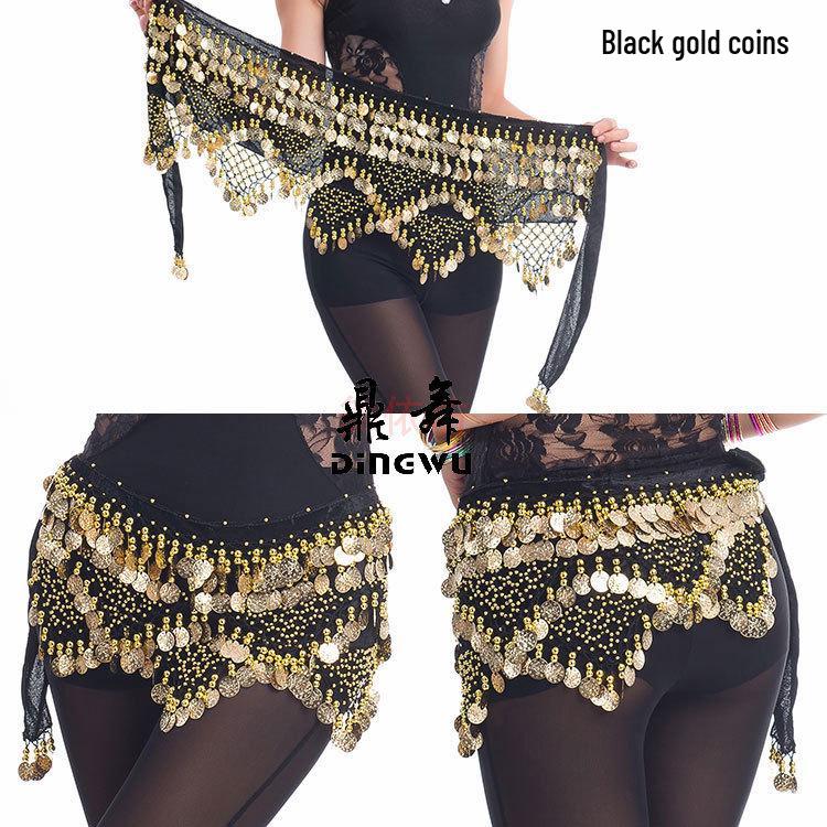 

Пояс-цепочка для танца живота с треугольными акцентами для практики и выступления One Size