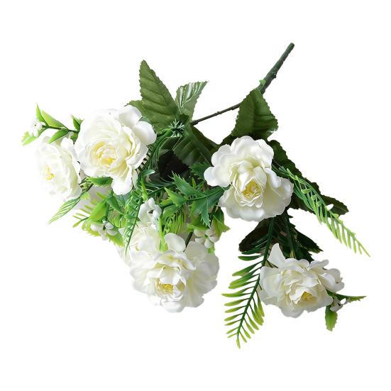 Искусственный цветок хризантемы, букет из искусственных шелковых хризантем с 6 головками, поддельные цветочные композиции для декора дома, свадьбы, вечеринки на весну