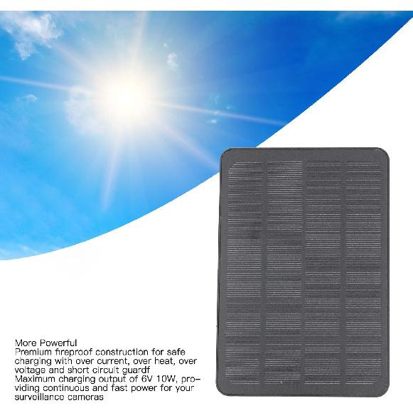10W Solar Panel Charger, Solar Powered Charger Kit for Arlo Pro 3 Pro 4 5S Ultra 2 2 Floodlight Cameras (Black)