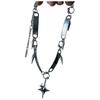 New Gothic Punk Star Riveted Choker Silver Y2K Spliced Cross Necklace Metal Hip Hop Necklace Jewelry