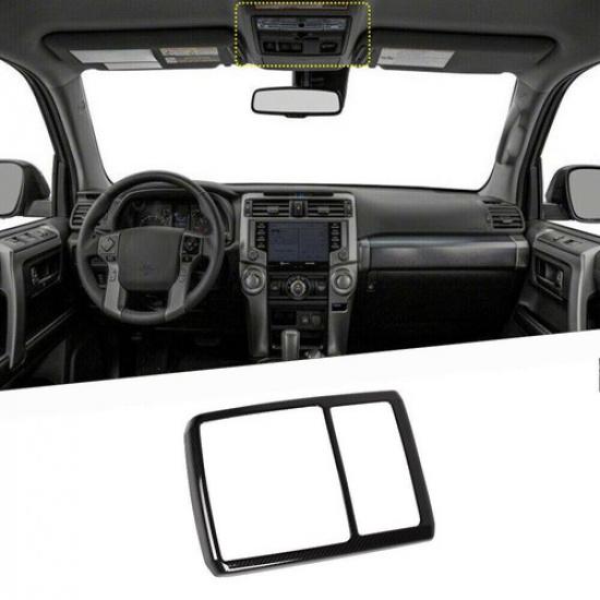 Carbon Fiber Reading Light Lamp Panel Cover Trim Decor Frame For 4runner 2010+