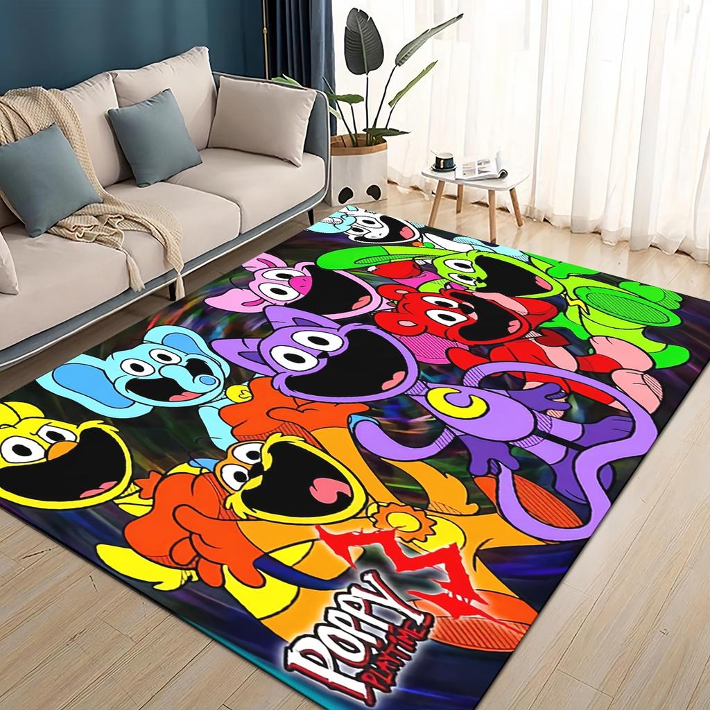 Cartoon S-Smiling C-Critters Catnap Craftycorn Rug Carpet for Living Room Bedroom Home Decor,kids Play Non-slip for Sofa Doormat