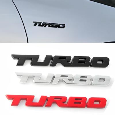 Araba Sticker Turboşarjlı Turbo Metal Alaşım 3D Rozet Araba Modifikasyon Aksesuarları Arka İşaretli Yan İşaretleme Dekoratif Araba-Sticker