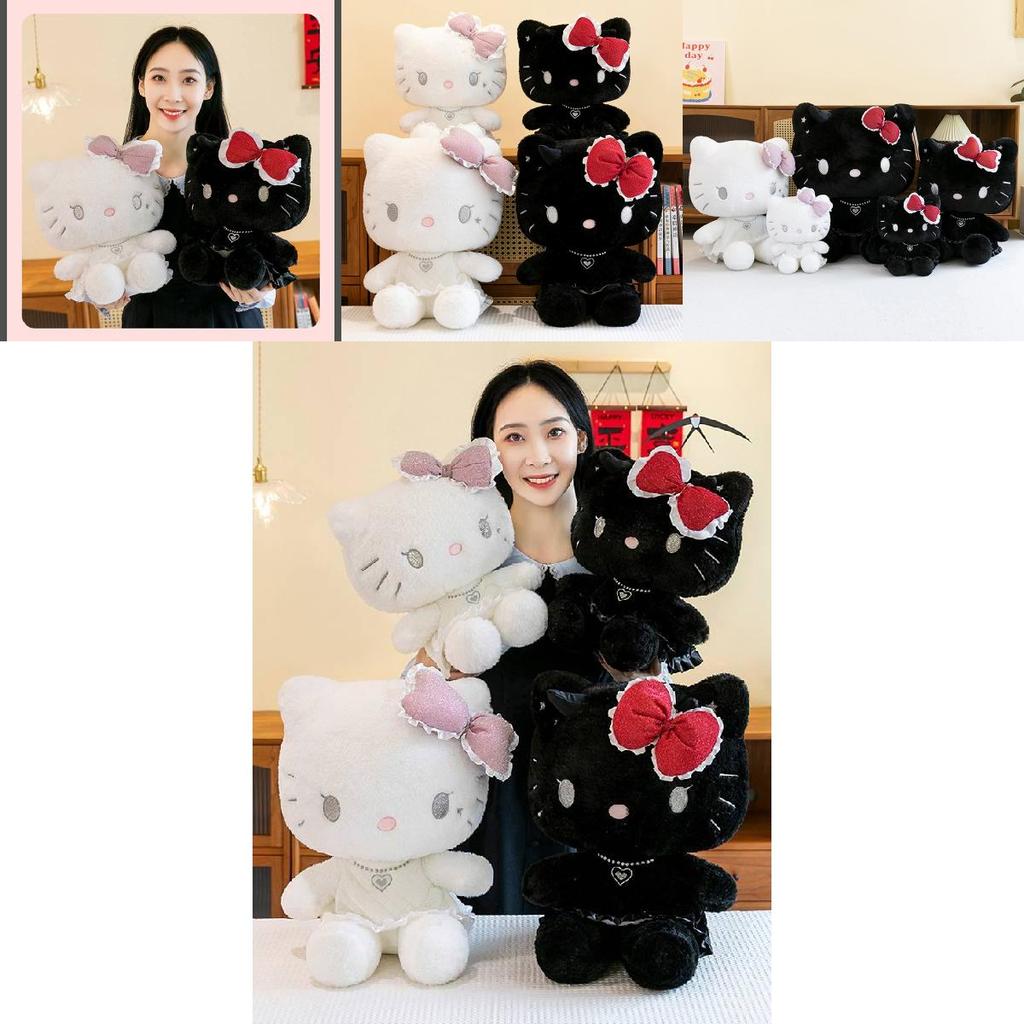 Adorable Angel Devil Kt Cat Plush Toy For Girls Perfect Gift Stuffed Animal Pillow
