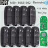 DR SIP22 Blade 4A Chip 433MHz Keyless Car Remote Key M3N40821302 68250335AB For Jeep Renegade Compass Dodge Fiat 500 500L 500X