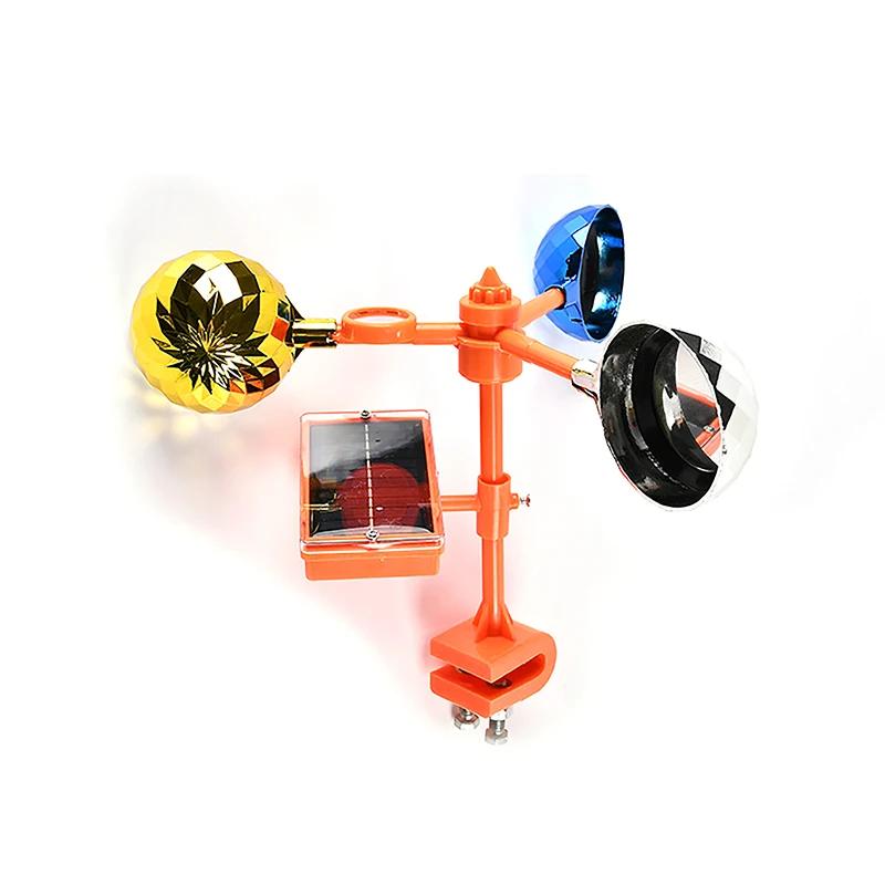Solar Bird Repeller Waterproof Solar Energy Bird Repelling Device 360 Degree Rotating Reflector Farm Orchard Bird Scaring Device