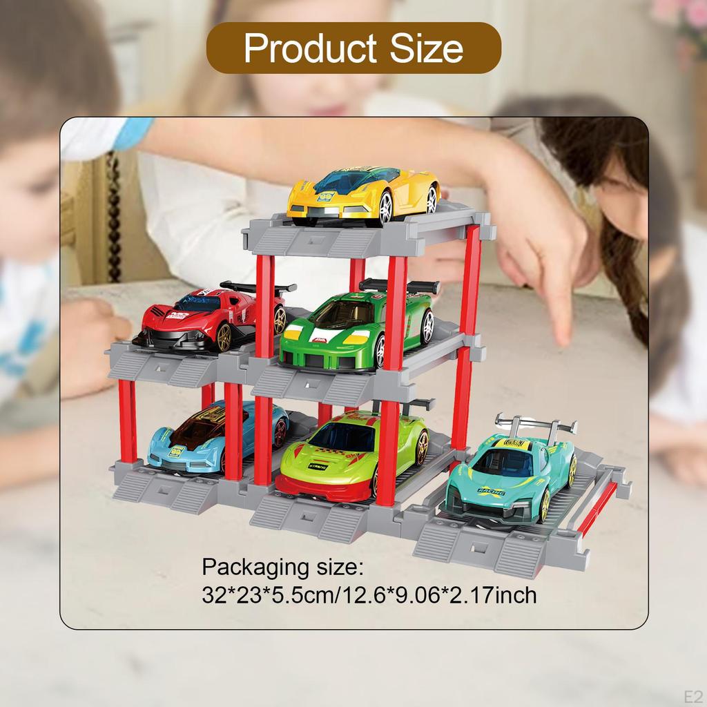 1:64 Scale Parking Lot Playset, Vehicles Play Set Development Funny Garage Playset Kids'