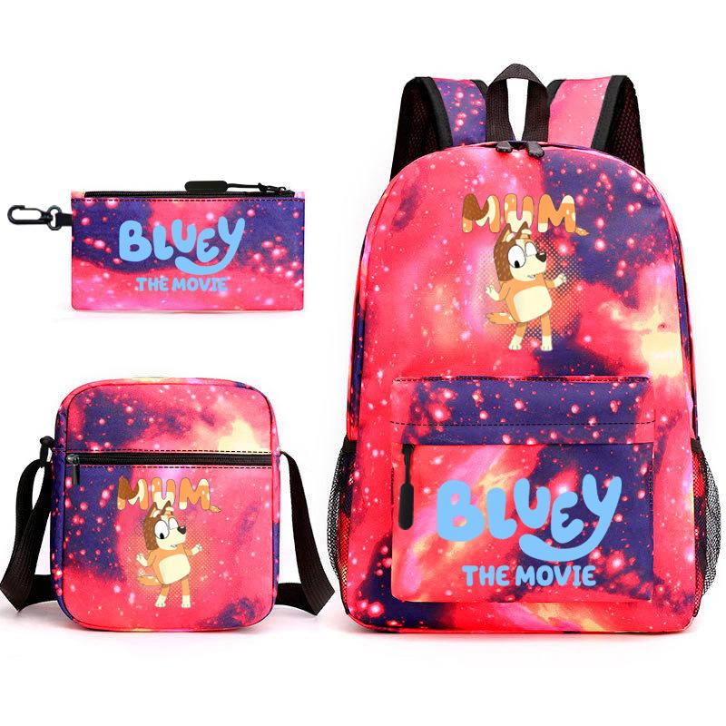 New Product, Bruwangwang Student Schoolbag, Fashionable and Popular, Backpack, Shoulder Bag, Pencil Bag, Three-piece Set.