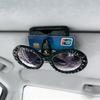 Car Glasses Clip 360° Rotating Car Visor Sunglasses Holder For Porsche Cayenne Panamera Macan Boxster Cayman 718 911 Sticker