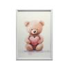 Teddy Bear With A Heart Full Of Love Teddy Bear With A Heart Full Of Love, 70X100 Cm, Dark Brown Wooden Frame, 230 Gsm Matte Paper