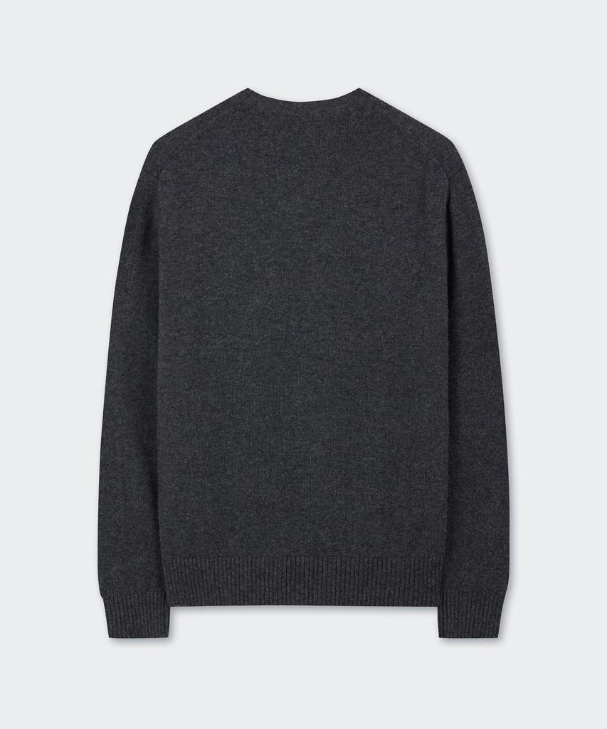 BROOKS BROTHERS [Heritage] Wool Cashmere Solid Sweater (Charcoal) (Bbwrmhg412)