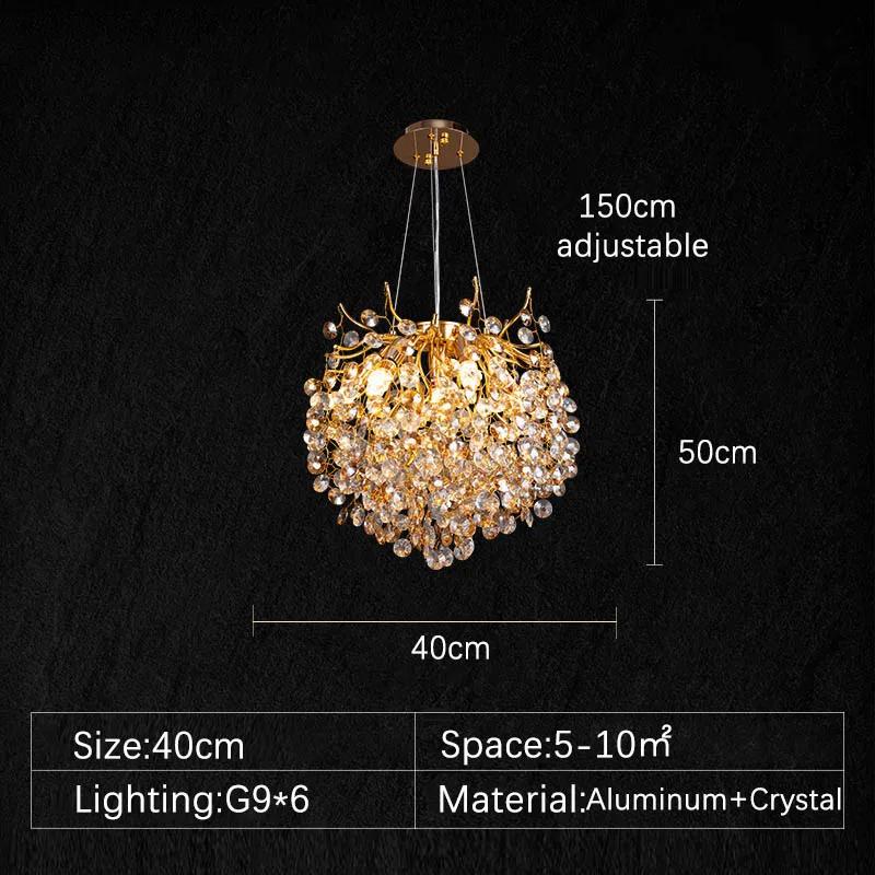 

Минималистская светодиодная потолочная люстра, роскошный декор интерьера, хрустальный подвесной светильник для гостиной, столовой, золотой серебряный светильник Warm light 3000K