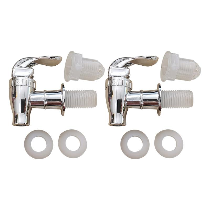 Complete 8Pcs Brewing Tap Set With Lock Nut And Extra Sealing Tape For Secure Installation On Various Container