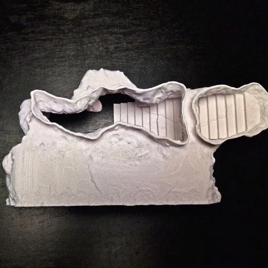 Aquariumhöhle Tunnel Römische Säule unter Kies Tunnel Aquarium Versteck Kleinfisch- und Garnelenversteck mit Sichtfenstern für Betta, Garnelen, Corydoras