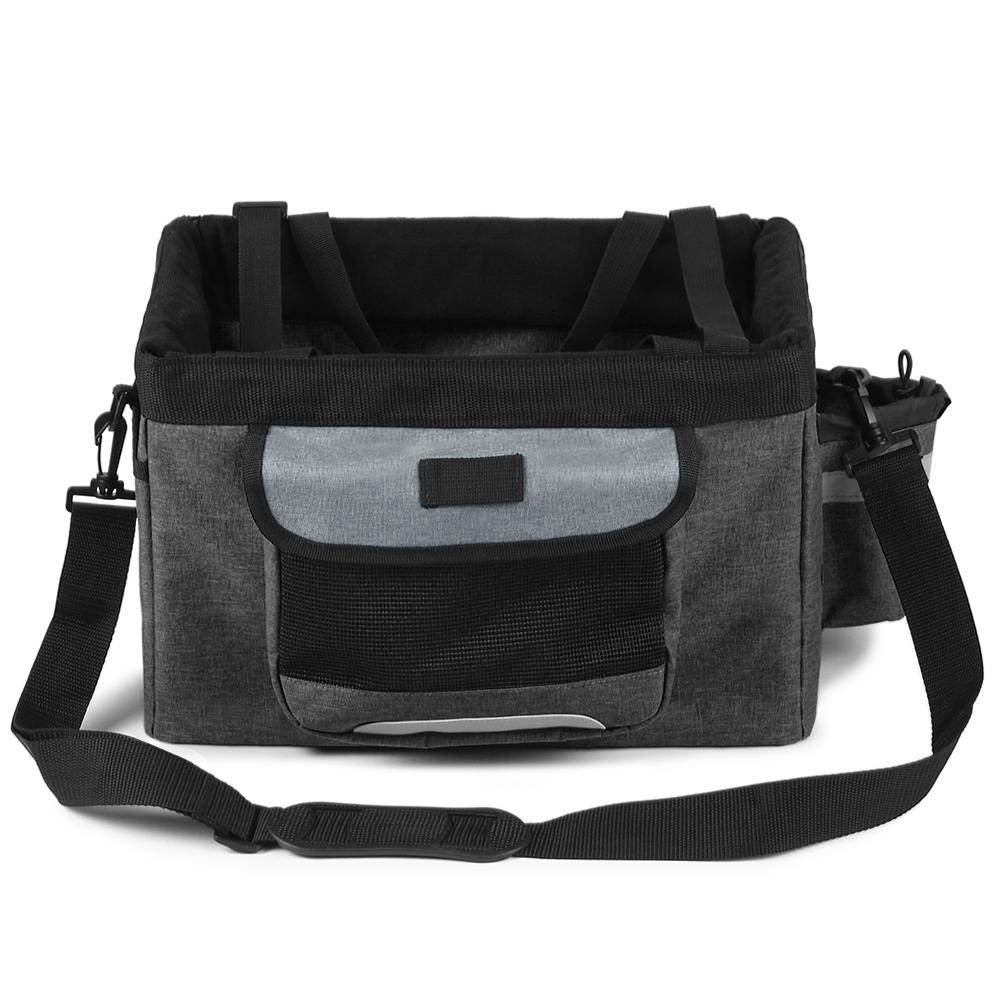 Foldable Front Basket Removable Bike Pet Basket Pet Dog Cat Carrier Camping Bag