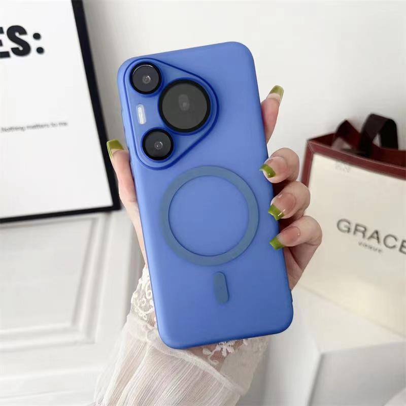 Mate70 with Lens Film, Suitable for Huawei Pura70Pro+ Phone Case, Ultra-thin Magnetic Ice Mist Matte Fully Wrapped Hard
