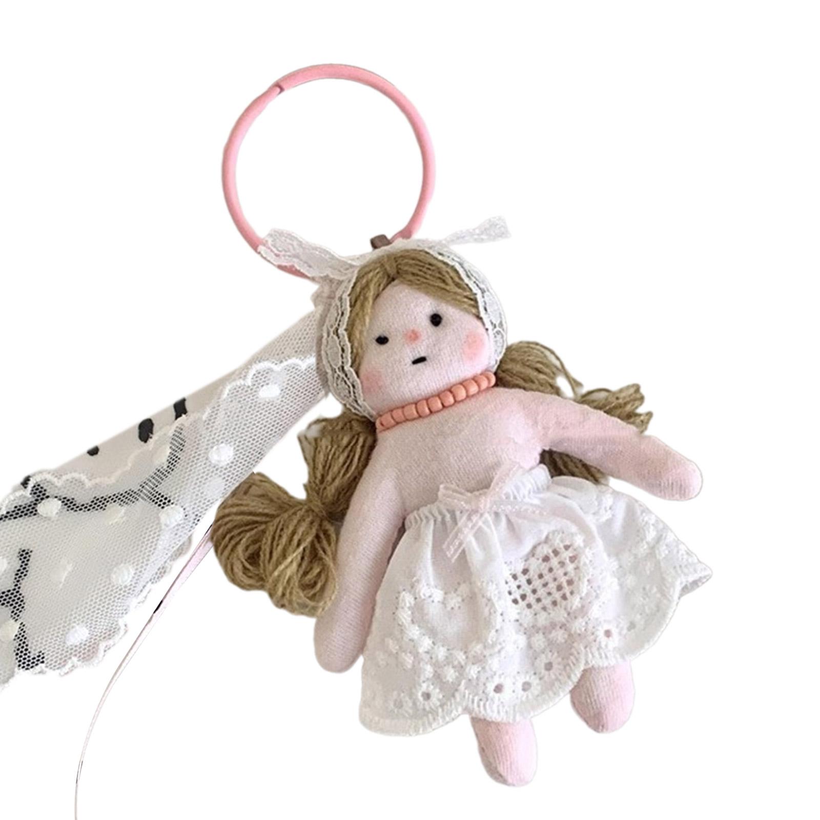 

Брелок для куклы ручной работы, симпатичное кружевное платье, подвеска в форме автомобиля для девочки, стильный аксессуар для сумки для женщин и девочек, красочный брелок 4