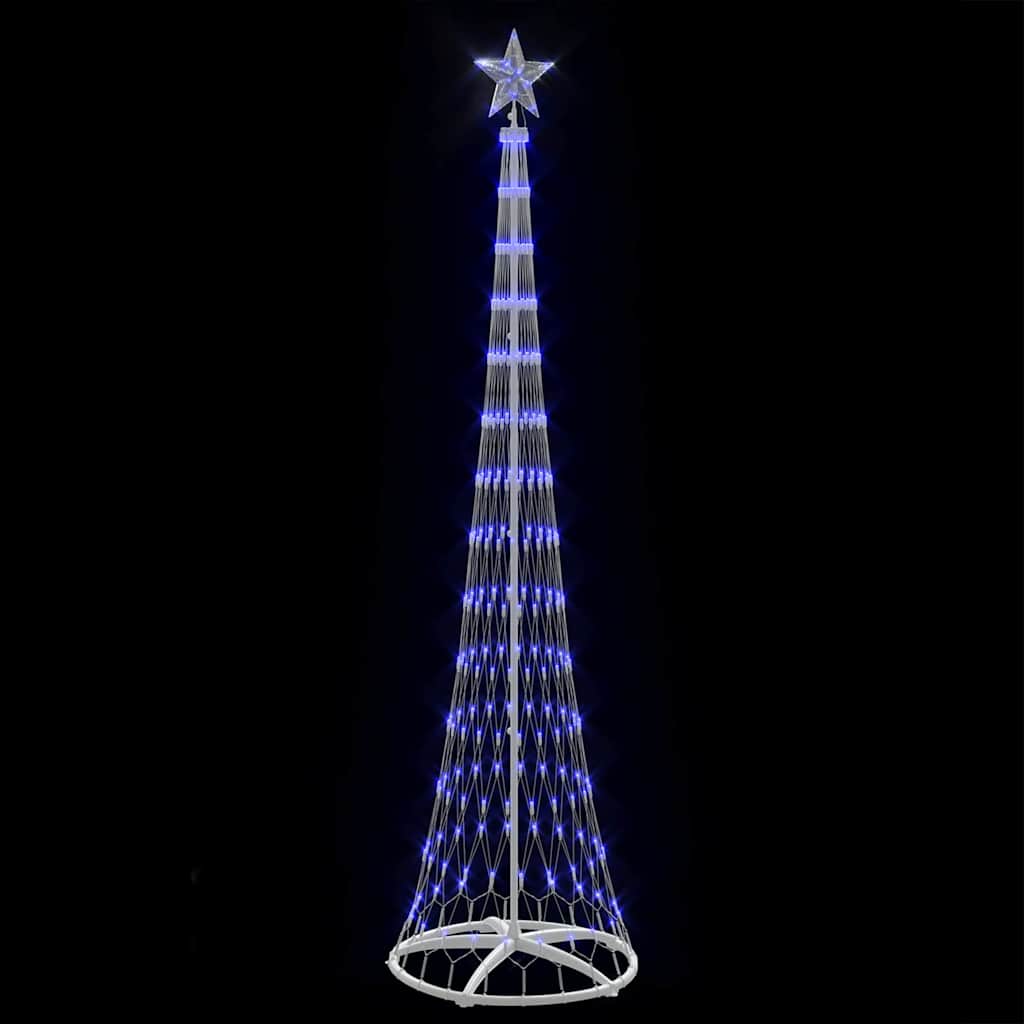 LED Christmas Tree with 290 LEDs and Stand Blue 250 cm Metal