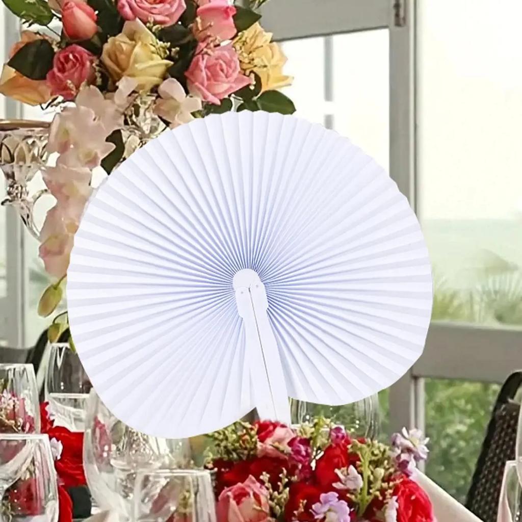 Paper Folding Fan Heart-Shaped Round Heart Wall Decoration Wedding Party Gift for Guests Anniversary Birthday Wedding DIY