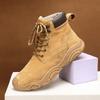 Men'S Platform Outdoor Casual Leather Suede Martin Boots