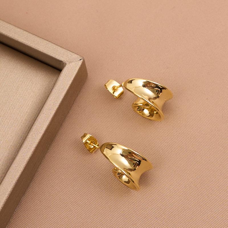 

Modern Irregular Shaped Metal Stud Earrings Lightweight Durable Design Suitable for Everyday Wear and Special Occasions One Size