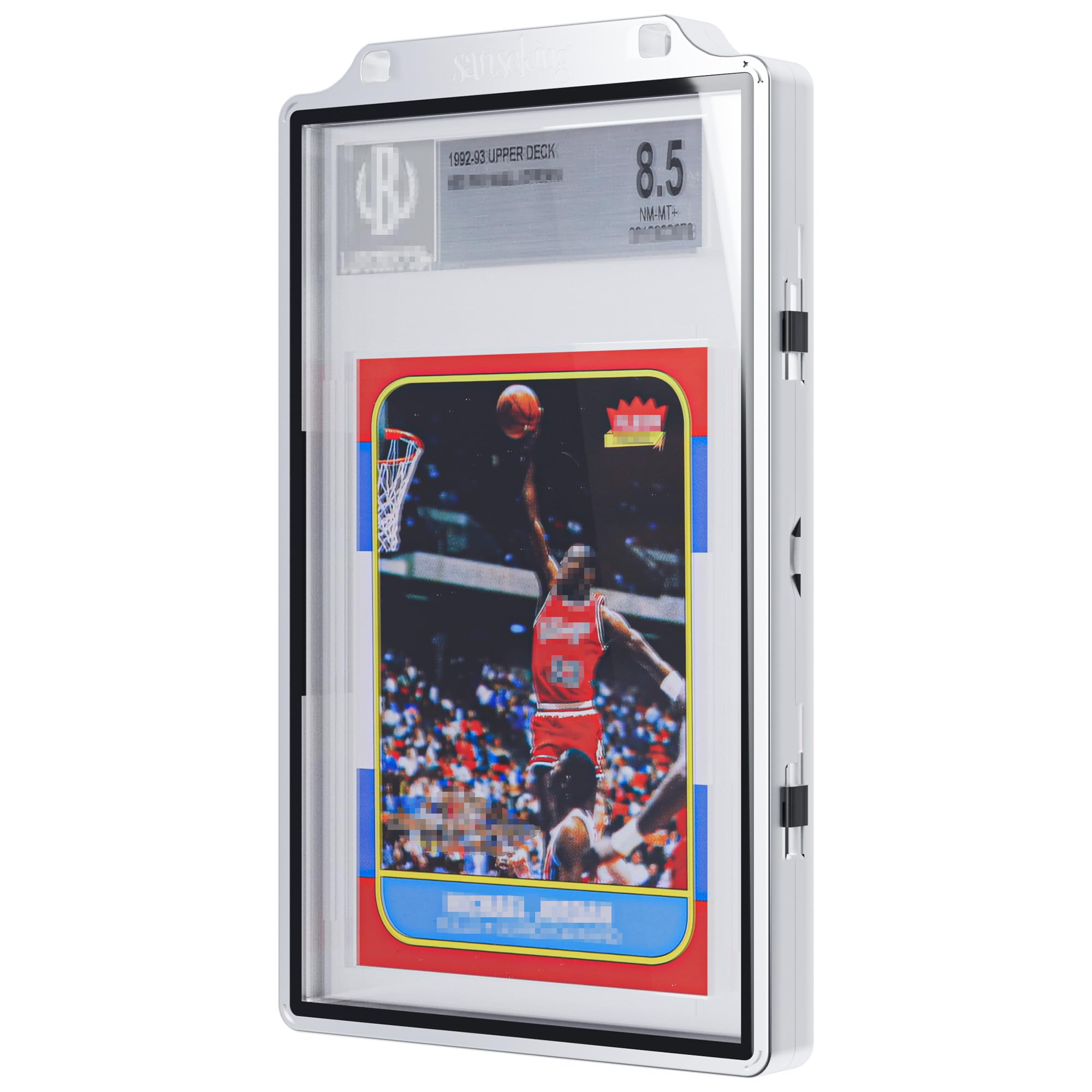 

Sanseking 55PT BGS Standard Magnetic Card Cartridge Receiver with Matte Metal Frame and UV Shield for Ball Cards (Silver)