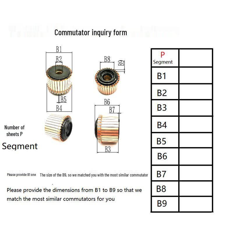 15*6*10.5 (13.5) 7P Fan Motor Commutator