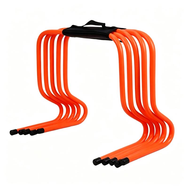Bright Orange Agility Training Hurdles Durable PVC Non-Slip Feet for Soccer Football Field Speed Practice