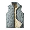 Lamb Wool Cotton Vest Men's Autumn and Winter Stand-up Collar Large Size Velvet Thickened Vest Middle-aged and Elderly Warm Vest Jacket