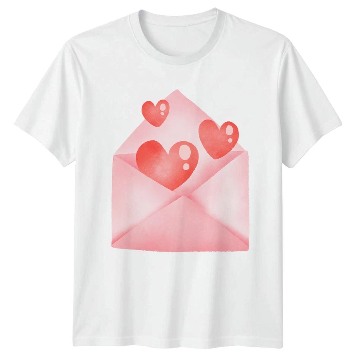 Love Hearts Valentine?s Day Men?s T-Shirt Women?s Tee Graphic Unisex Top M