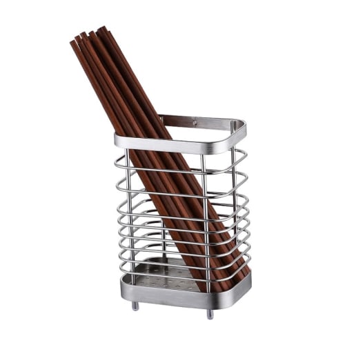 Yanuki Cutlery Stand, Set of 2, 10x7.5x15cm (Medium) and 10x7.5x10.5cm (Small), Stoneless, Chopstick Holder, Drainer, Chopstick Holder, Drainer, Multi