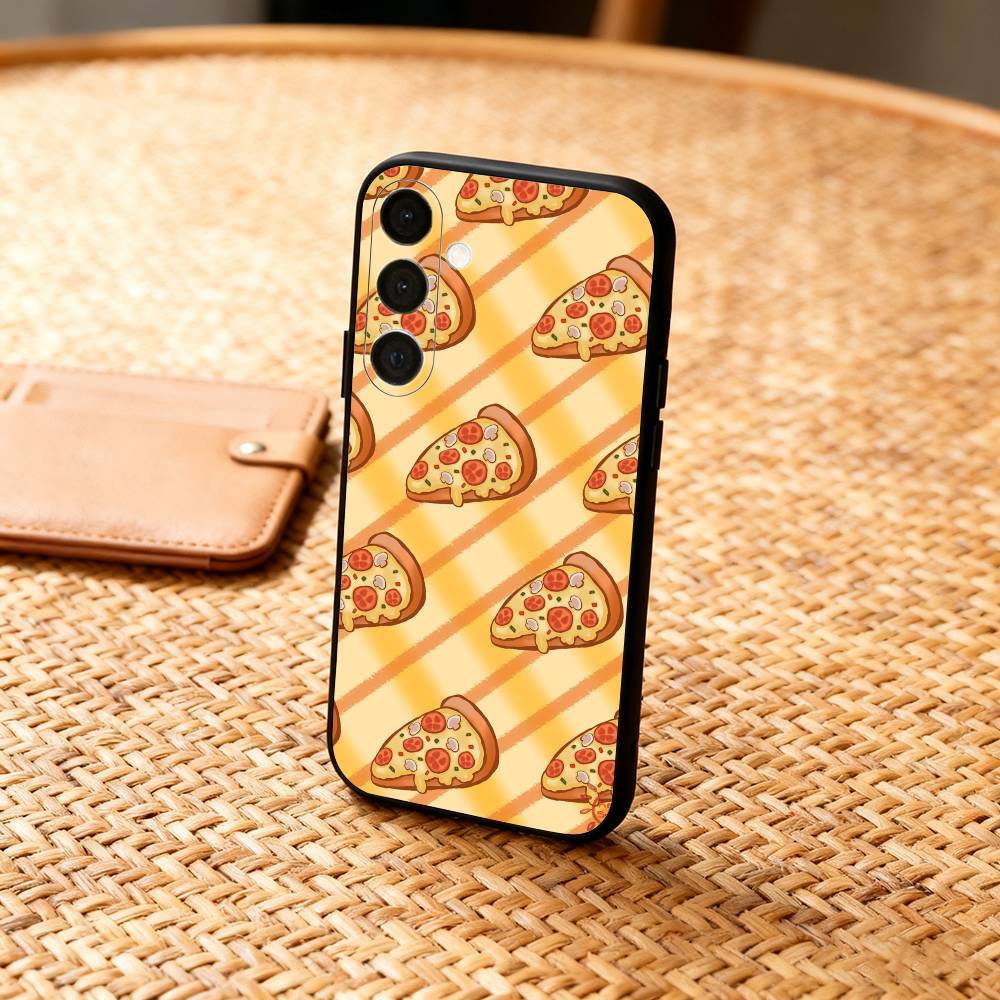 Leckeres P-Pizza C-Käse Handyhülle Für Samsung A73,72,71,53,52,51,22,91,80, Weiche Schwarze Hülle