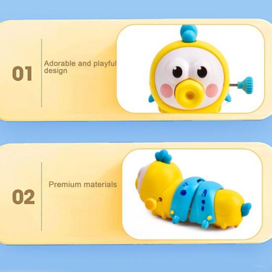 Kids Wind-Up Caterpillar Toy Cute Mechanical Crawling Caterpillar Safe Non-Toxic Gift for Infants Educational Toy Birthday